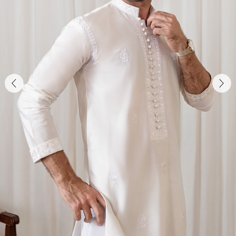 Pakistani/Indian designer Annus Abrar men’s kurta trouser. XL new